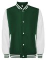 Baseball Jacket Roly California CQ6440 Bottle Green-wit